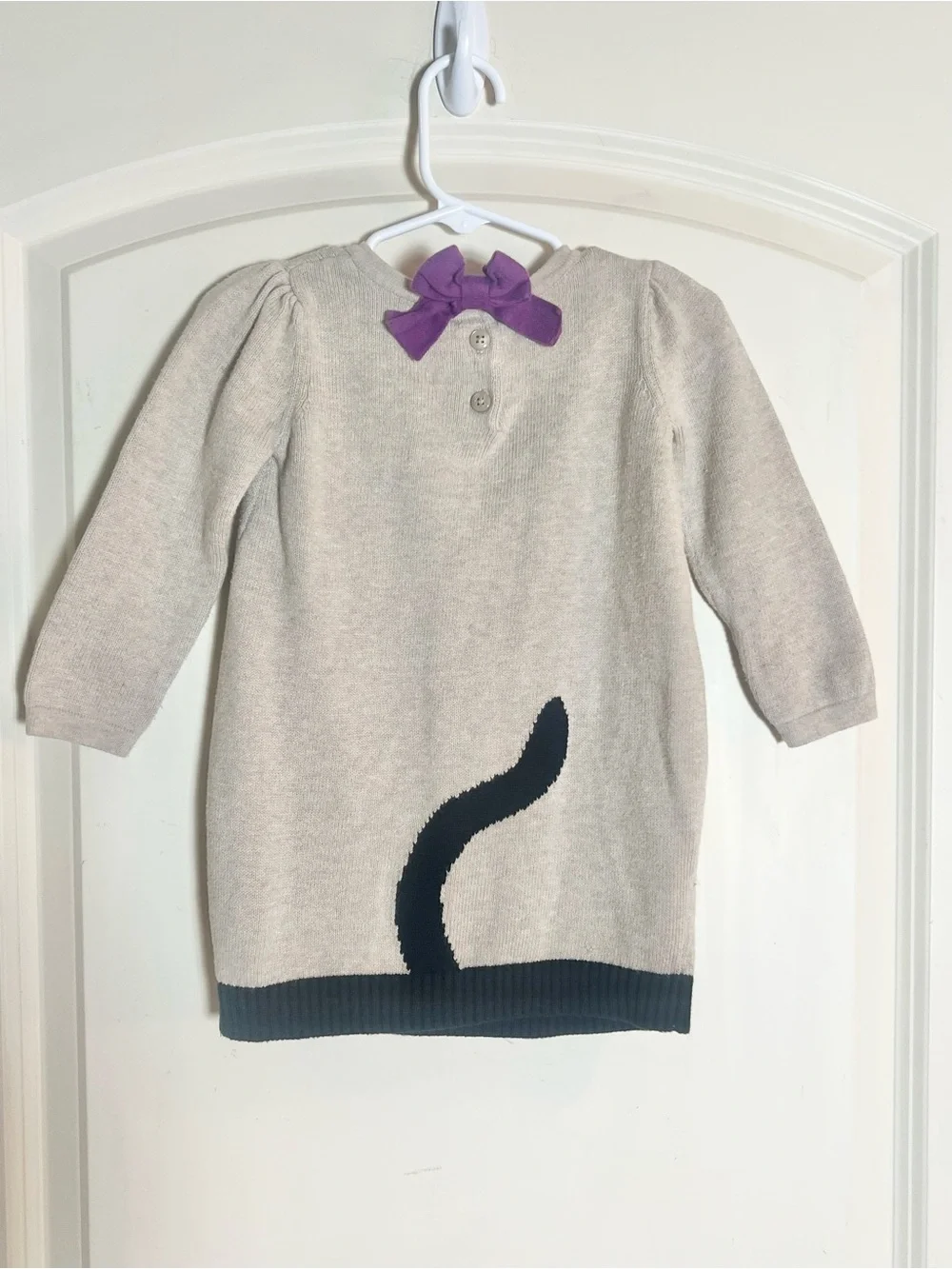 Gymboree 18-24M Tan Tan/Black Cat Sweater Dress Toddler Girl Knit Fall Outfit